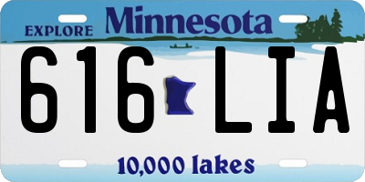 MN license plate 616LIA