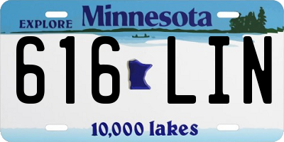 MN license plate 616LIN