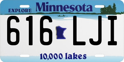 MN license plate 616LJI