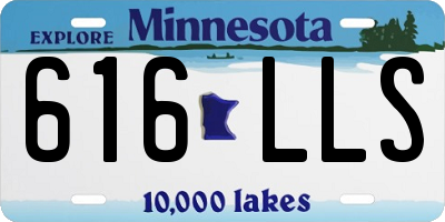 MN license plate 616LLS