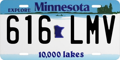 MN license plate 616LMV
