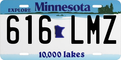MN license plate 616LMZ