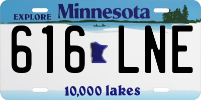 MN license plate 616LNE