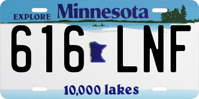MN license plate 616LNF