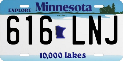 MN license plate 616LNJ