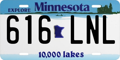 MN license plate 616LNL
