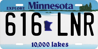 MN license plate 616LNR