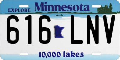 MN license plate 616LNV