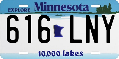 MN license plate 616LNY