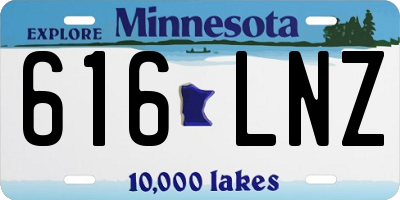 MN license plate 616LNZ