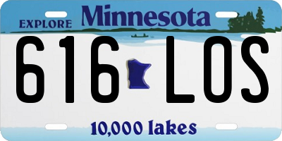 MN license plate 616LOS