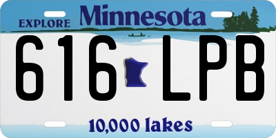 MN license plate 616LPB