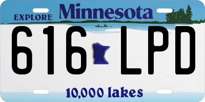MN license plate 616LPD