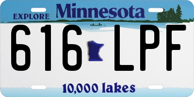 MN license plate 616LPF