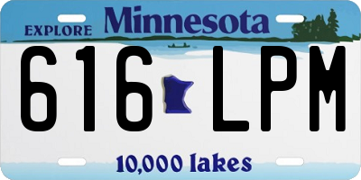 MN license plate 616LPM