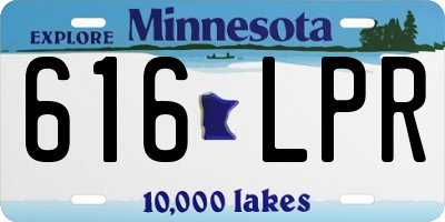 MN license plate 616LPR