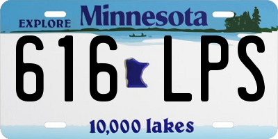 MN license plate 616LPS