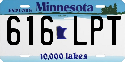 MN license plate 616LPT