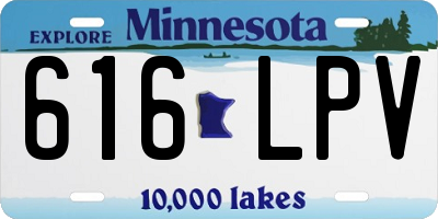 MN license plate 616LPV
