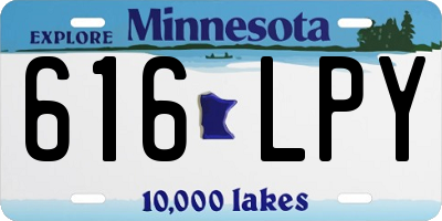 MN license plate 616LPY