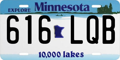 MN license plate 616LQB