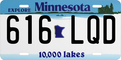 MN license plate 616LQD