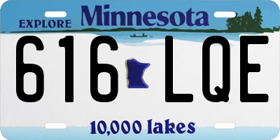 MN license plate 616LQE