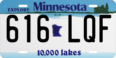 MN license plate 616LQF