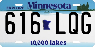 MN license plate 616LQG