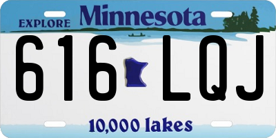 MN license plate 616LQJ