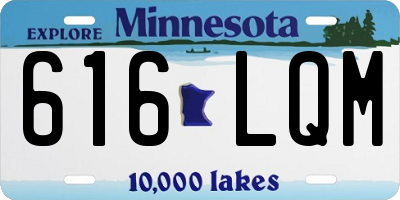 MN license plate 616LQM