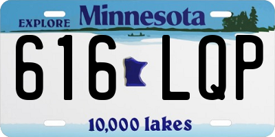 MN license plate 616LQP