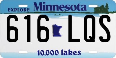 MN license plate 616LQS