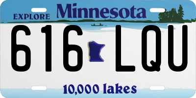 MN license plate 616LQU