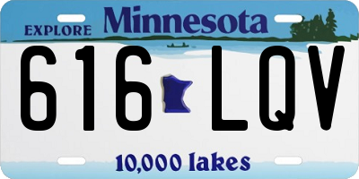 MN license plate 616LQV