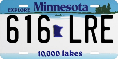 MN license plate 616LRE