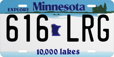 MN license plate 616LRG