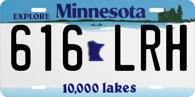 MN license plate 616LRH