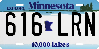 MN license plate 616LRN