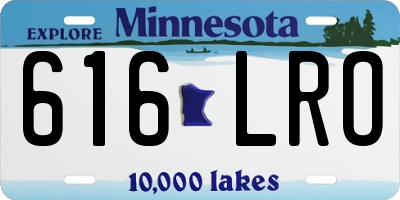 MN license plate 616LRO