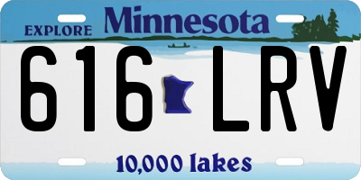 MN license plate 616LRV