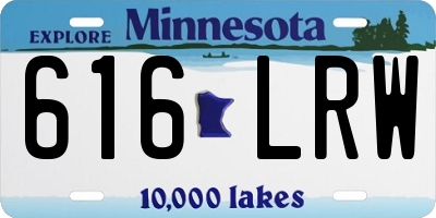 MN license plate 616LRW