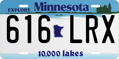 MN license plate 616LRX