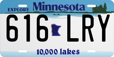 MN license plate 616LRY