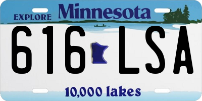 MN license plate 616LSA