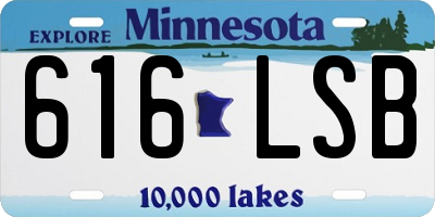 MN license plate 616LSB