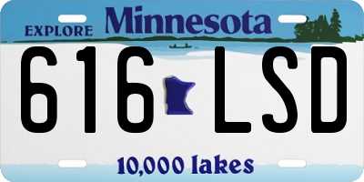MN license plate 616LSD