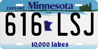 MN license plate 616LSJ