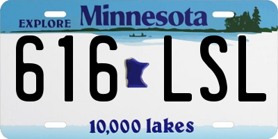 MN license plate 616LSL