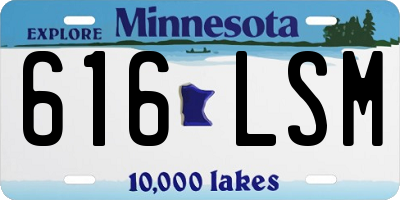 MN license plate 616LSM